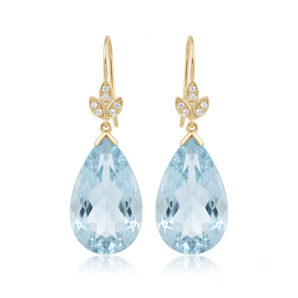 Aquamarine Drop Earrings