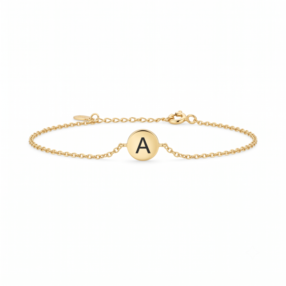 Charm Bracelet, Personalized Initial