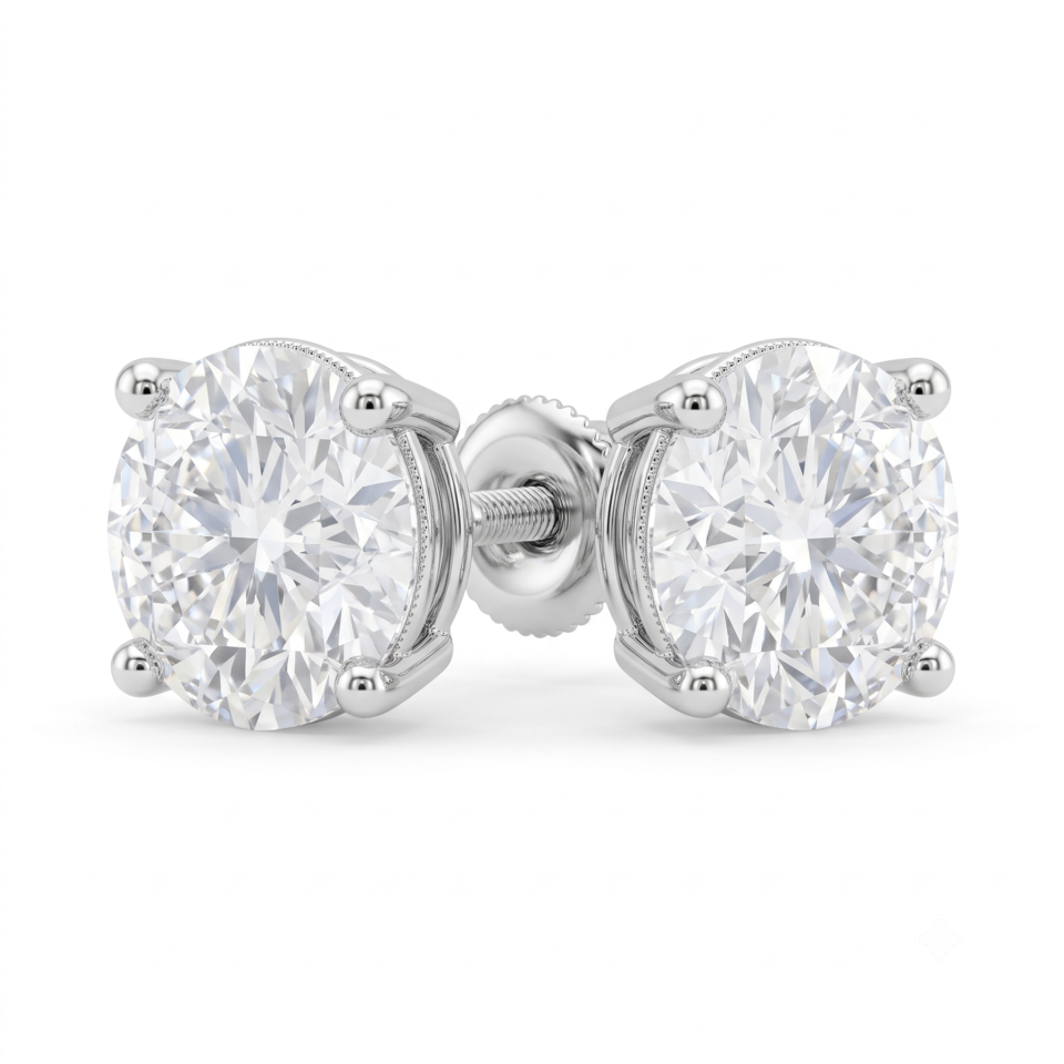 Classic Diamond Stud Earrings
