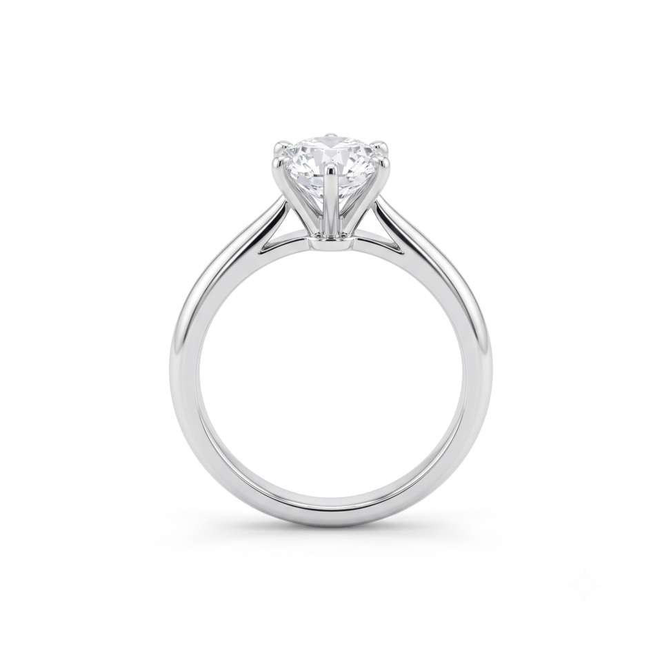 Classic Round Solitaire Engagement Ring