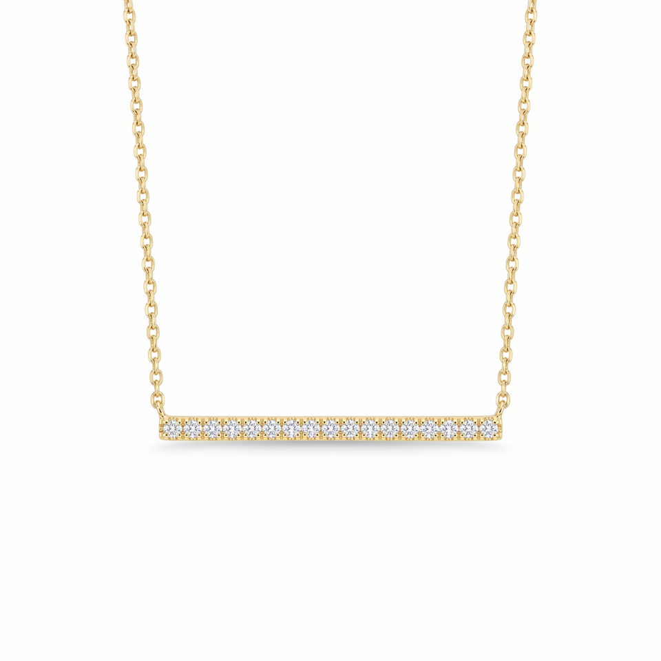 Diamond Bar Necklace