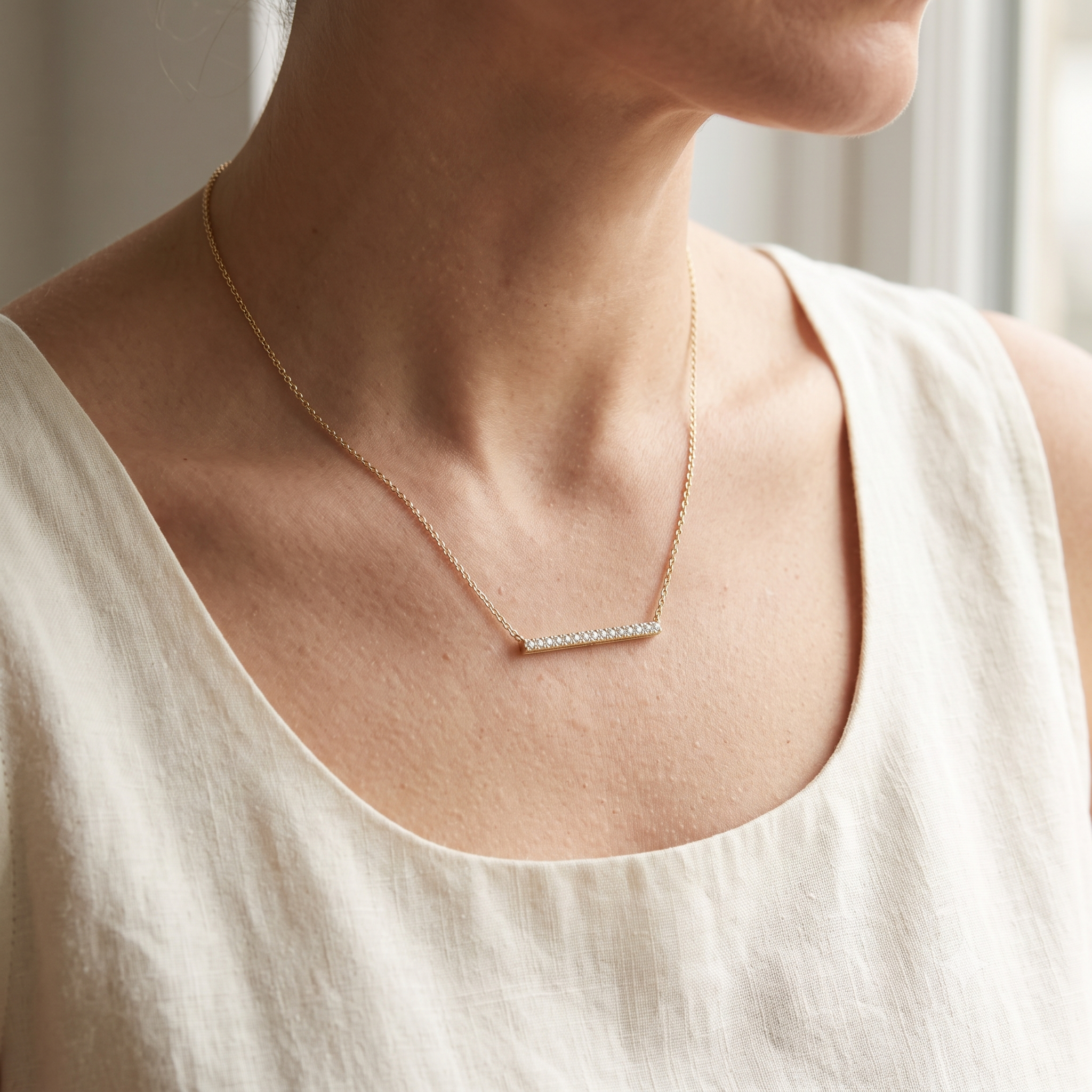 Diamond Bar Necklace (NCK-BAR-034)-3