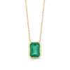 Emerald Solitaire Pendant (PND-EMR-027)-1