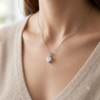 Heart-Cut Solitaire Diamond Pendant-3