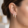 Huggie Hoop Earrings, Pave Diamond (ERG-HUG-010)-3