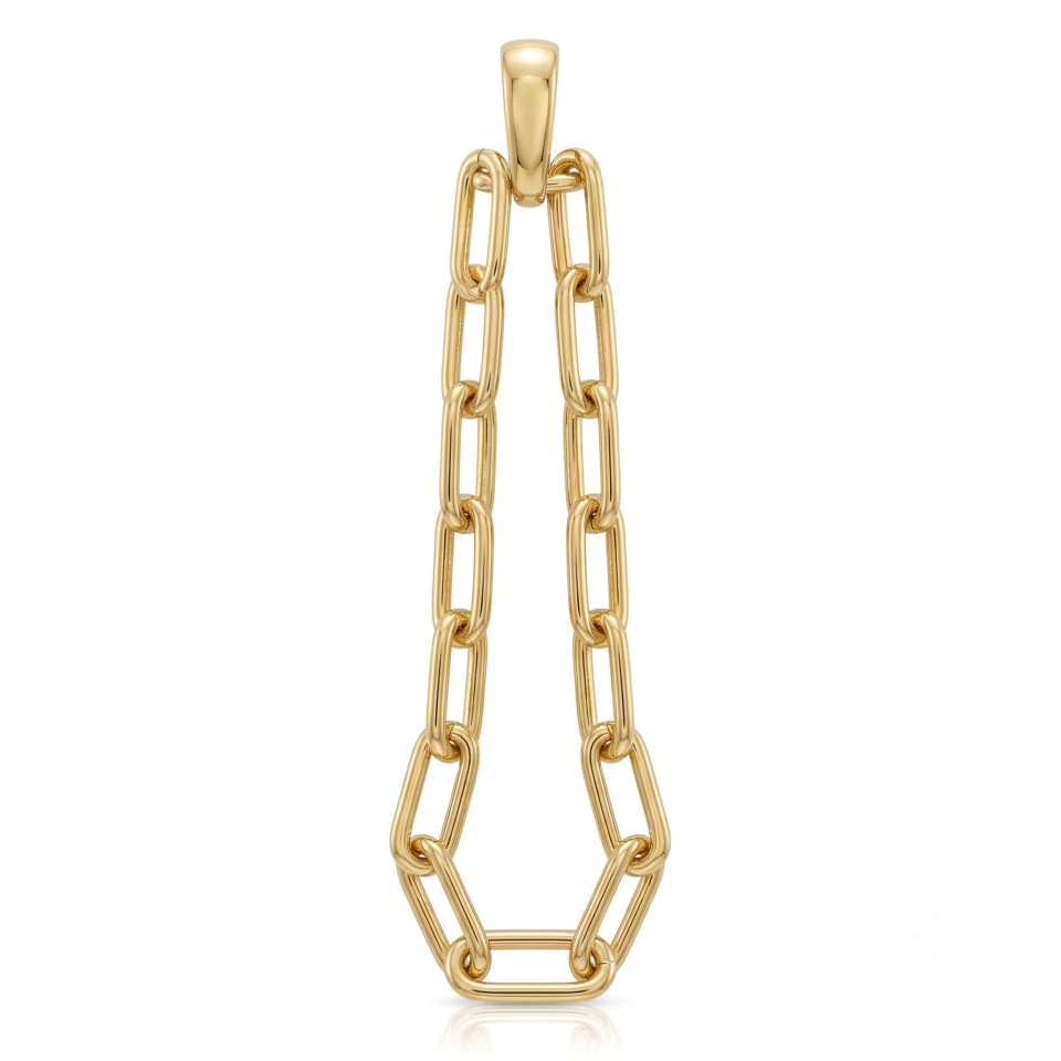 Layered Paperclip Chain Necklace