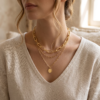 Layered Paperclip Chain Necklace (NCK-PPR-008)-2