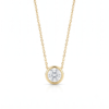 Minimalist Bezel Diamond Necklace (NCK-BEZ-006)-1