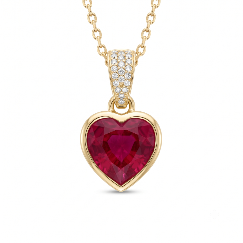 Ruby Heart Pendant