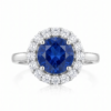 Sapphire and Diamond Halo Ring (RNG-SAP-026-1