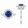 Sapphire and Diamond Halo Ring (RNG-SAP-026)-3