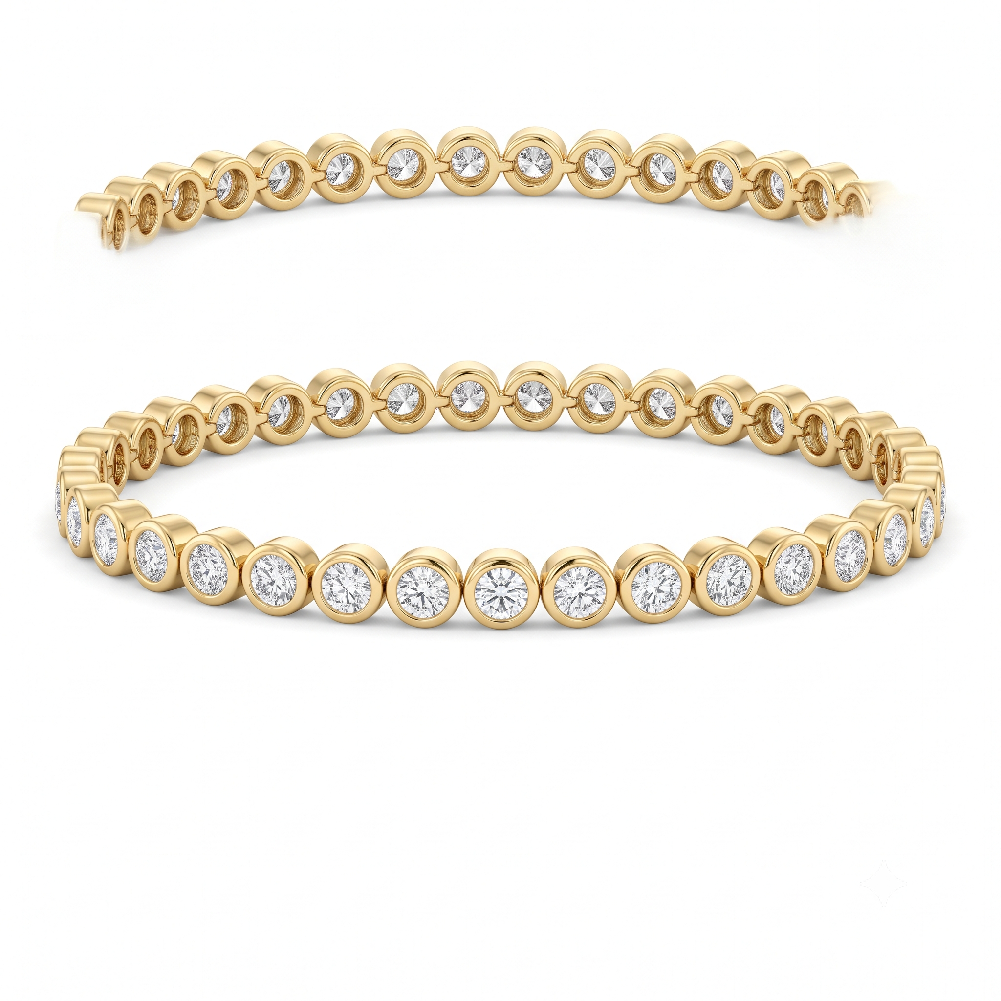 Tennis Bracelet, Round Diamonds (BRC-TNS-015)-2