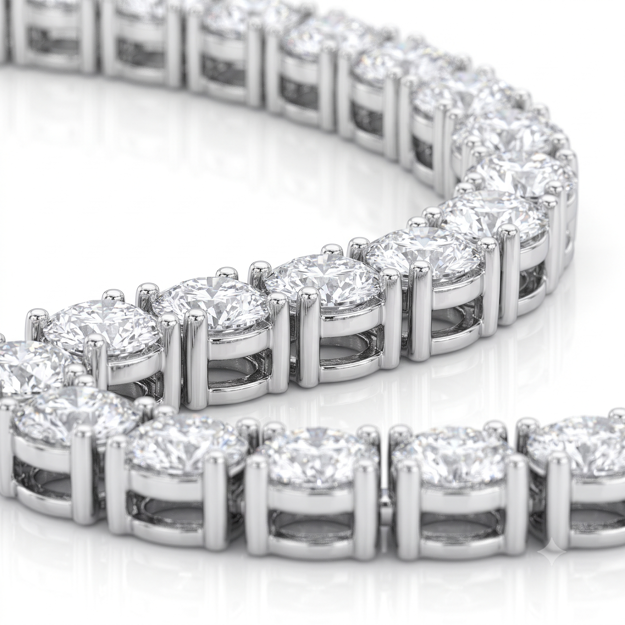 Tennis Necklace, Lab-Grown Diamonds (NCK-TNS-007)-2