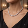 Tennis Necklace, Lab-Grown Diamonds (NCK-TNS-007)-3