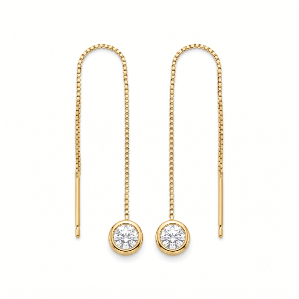 Threader Diamond Earrings